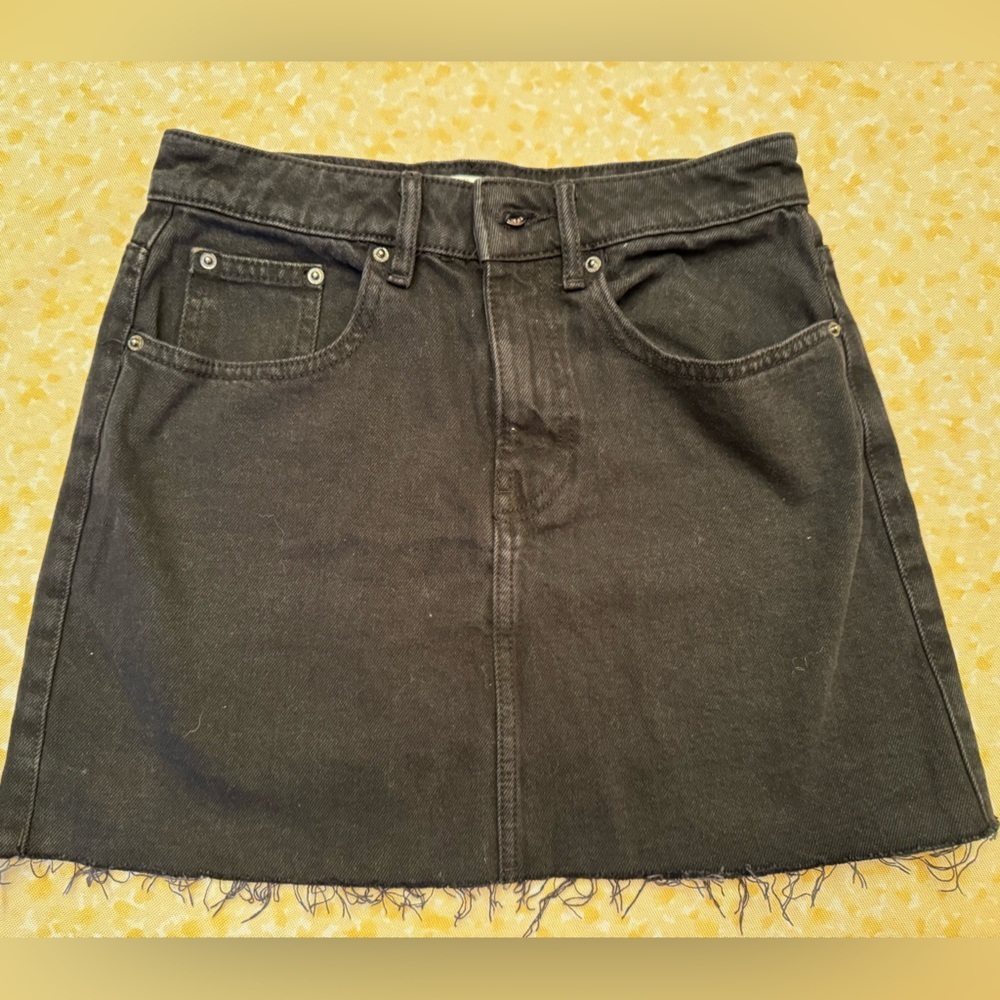 Women's Zara TRF- Black Denim skirt- SM